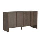 Manhattan Comfort Linda 60" Modern 4-Door Sideboard - Walnut Brown-Recommended for up to a 70" TV