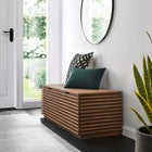 Modway Render Storage Bench - Walnut-Wood Grain Laminate