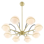 Modway Hanna 8-Light Chandelier - Opal/Gold-LED Compatible