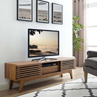 Modway Render 59" TV Stand - Walnut-Full-Extension Center Glide Drawer