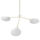 Modway Journey 3-Light 14" Arm Pendant - White-Bulbs: 3 E26 40W Max (Not Included)