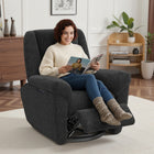 HOMCOM Power Recliner with USB Ports - Black-120° stepless adjustment offers personalized relaxation  