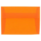 JAM Paper 4Bar A1 Translucent Vellum Invitation Envelopes - 3.625" x 5.125" - Orange - 25 Pack (1591617)-Color: Orange Translucent