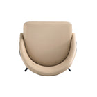 Manhattan Comfort Gracie 24.2" Modern Leatherette Upholstered Dining Chair - Tan and Black-22.6" L x 22" W x 34.3" H
