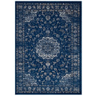 Modway Lilja Distressed Vintage Medallion Area Rug - 5 ft W x 8 ft L - Moroccan Blue Beige/Ivory-Distressed Vintage Medallion Area Rug