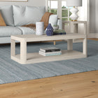 Hudson&Canal Stellan 47"W Rectangular Coffee Table - Alder White-Features easy assembly
