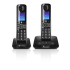 Motorola D87 Series Bluetooth Cordless Telephone - Black - 2 Pack-1.8" Full Graphic: Colour Display Make communication clearer with a full color display