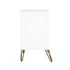 Manhattan Comfort Avira 35" Mid-Century Modern 3-Drawer Dresser - White-Durable construction built for everyday use