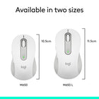 Logitech Signature M650 Wireless Mouse - Offwhite-Click noise reduced by over 90 percent compared to Logitech M185. Left click and typing dBA level measured by an independent lab at 1 meter.