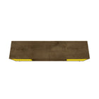 Manhattan Comfort Bradley 62.99" Mid-Century Modern TV Stand - Rustic Brown and Yellow-14.17" L x 62.99" W x 26.57" H