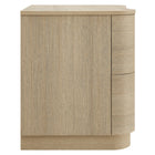 Modway Mirae 2-Drawer Curved Nightstand - Brushed Light Oak-6