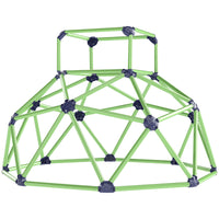 Qaba 6' Kids Geometric Playground Dome Climber - Green-Assemble effortlessly in 20 minutes with snap-in design 