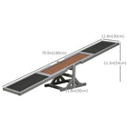 PawHut Wooden Dog Seesaw Pet Agility Equipment - Grey-Mentally and physically challenging and entertaining your pets 