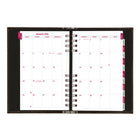 Brownline 2026 CoilPro Daily Planner Hard Cover with Twin-Wire Binding - 8" x 5" - Black - English-Monthly planner before each month