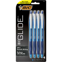 BIC Atlantis Original Ballpoint Pen - Retractable -  1.0mm -  Blue -  4 Pack-Smoother than traditional BIC ballpoint pens with a medium point