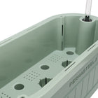 Permasteel Self-Watering Planter Box with Mounting Brackets - Green-Product Dimensions: 17.1”W x 7.2”D x 11”H 6.16lbs