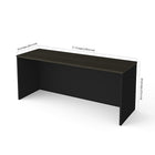 Bestar Pro-Concept Plus Credenza, Deep Grey & Black (110611-1132)-High Density Commercial Grade Particle Board and Melamine