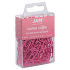 JAM Paper Colourful Standard Paper Clips - 1"- Pink - 100 Pack-Size: 1 inch (Standard/Regular) | Keep your stacks of paper organized with coloured paper clips