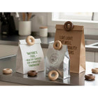 Minimal Wooden Donut Clip - Light Wood - 12 Pack-Finish: Natural wood or walnut tone