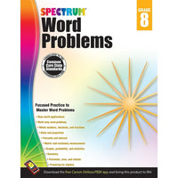 eBook: Spectrum 704494-EB Word Problems - Grade 8-You will receive two emails: one confirming your entire order, and one with a "Download Software" buttonYou can download immediately or return to your email to download later