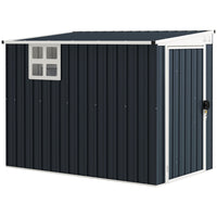 Outsunny 4' x 8' Outdoor Storage Shed-Two vents ensure adequate airflow, enhancing interior comfort
