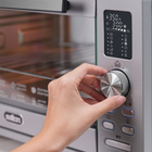 Salton NuRetro Digital Air Fryer Toaster Oven - Metallic Silver-120-minute timer with auto shut-off - set it and forget it with built-in safety and cooking precision