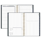 Cambridge 2027 Small Weekly/ Monthly Planner - 8-½" H x 6" W - Denim Blooms - Bilingual-Page size: 8-1/2" H X 5-1/2" W