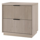 Hudson&Canal Yarden 24" Nightstand - Alder White-Top weight capacity is 50 lbs, drawers can hold 10 lbs each