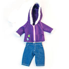 Miniland Doll Clothes - Fits 12-5/8" Dolls - Cold Weather Purple Fleece Set-For dolls sized 12 5/8"