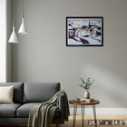 Village in the Laurentiens Framed by Clarence Gagnon-Features both frame and triple matte with accent colour that have been chosen to enhance the artwork