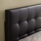 Modway Lily Upholstered Vinyl Twin Headboard - Brown-Deep tufting with stylish trim