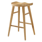 Modway Saville Backless Wood Counter Stools - Oak - Set of 2-7