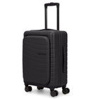 Bugatti Munich Pro 21.5" Carry-On luggage - Spinner - Front Pocket - Black-Front PU pocket with a padded laptop compartment (fits up to 15”) and built-in organizer system