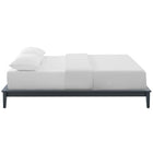 Modway Lodge Wood Queen Platform Bed Frame - Grey-Slatted LVL Wood Support System