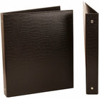 JAM Paper Premium Crocodile Textured 3 Ring Binders, 1 Inch, Black, Sold Individually (751CBL)-Black