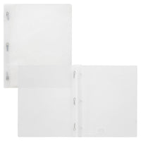 Staples 3-Prong Fastener Poly Report Cover - Clear-Clear Poly Report Covers with tang
