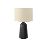 Monarch Specialties 27" H Contemporary Table Lamp - Black Ceramic / Beige Shade-This 27"h table lamp features an elegant black ceramic base and a coordinating linen-blend beige fabric shade, making it a perfect accent piece for any modern living room, bedroom, or office decor