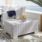 Modway Conway 32" Outdoor Patio Wicker Rattan Coffee Table - Light Grey-Light Grey Synthetic Rattan