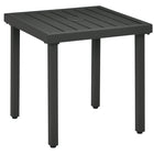 Outsunny Garden Patio Side Table with Umbrella Hole - Grey-A perfect addition to your patio, garden and pool 