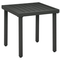 Outsunny Garden Patio Side Table with Umbrella Hole - Grey-A perfect addition to your patio, garden and pool 