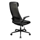 COUGAR Stryder Office Chair with Lumbar Support & Flip-Up Armrests - Black-Multi-Density Foam Seat: A solid wooden base is layered with plush, multi-density foam—firm where it needs to be for structural support, and soft where comfort counts