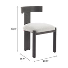 Zuo Tiana Dining Chair - Black/Beige-6