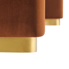 Modway Koda Performance Velvet Waterfall Ottoman - Brass/Rust-9