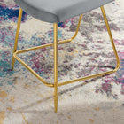 Modway Ponder Performance Velvet Counter Stool - Gray-Dining Counter Stool
