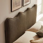 Modway Athena Striped Fabric Upholstered Queen Size Headboard - Earth Stripe-Dense Foam Padding