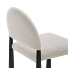 Modway Hayley Upholstered Fabric Dining Side Chair - Black/Cream-10