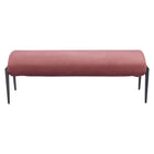 Zuo Glatt Bench - Brown-Soft and smooth velvet fabric