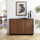 Modway Holden 47" Sideboard - Black Walnut-Push-to-Open Cabinetry