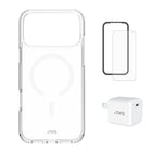 AXS Starter Kit - Ultra Clear Case, Screen Protector & 30W Charger for iPhone 17 Pro Max-Drop-tested, scratch resistant phone case with shock absorbing air pockets 