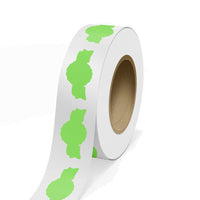JAM Paper Standard Label Rolls - Anniversary Seal Shaped - 1 3/8 x 2 5/8 - Neon Green - 125 Labels/Roll-Colour: Neon Green | Make your mail stand out with colourful shipping address labels.